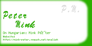 peter mink business card